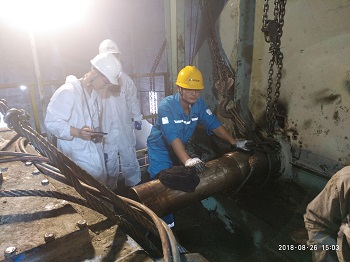 索雷技術在線修復雙驅斗提軸承位磨