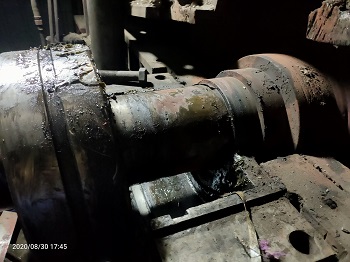 破碎機軸頸磨損緊急修復